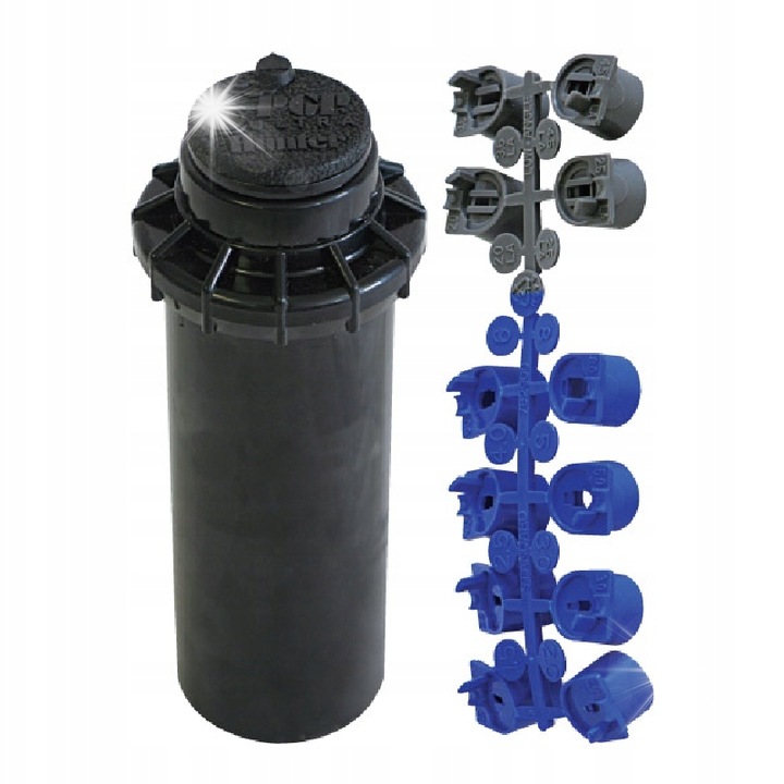 Ротационен разпръсквач Hunter PGP-04 Ultra, комплект дюзи 7,3-14м, 12 вида дюзи, 19см