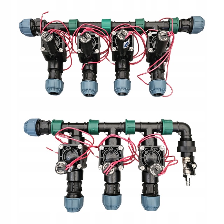 Колектор за напояване, 7 секции, Hunter PGV, компресорен накрайник, 20мм, 13x11x6см