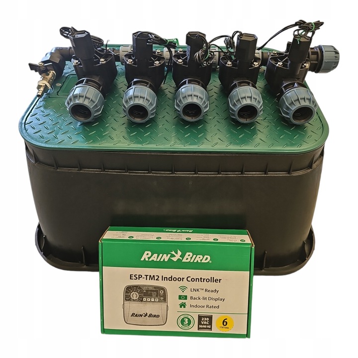 Комплект за напояване, Rain Bird HV, 5 секции с компресор, контролер TM2 за 20мм