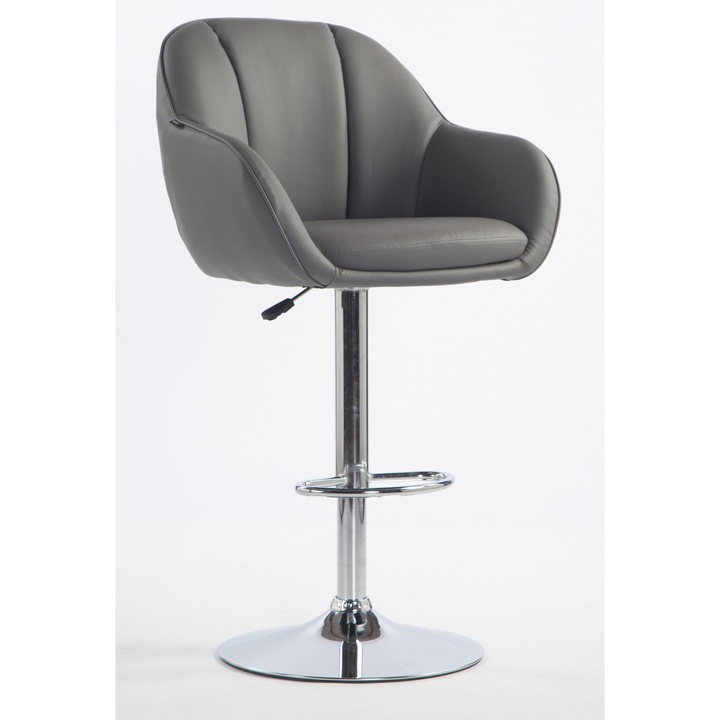 Votana HR2055W Szürke modern műbőr szék krómozott lábbal