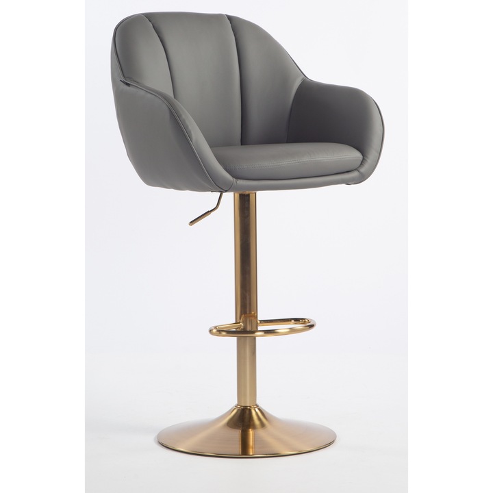 Votana HR2055W Szürke modern műbőr szék arany lábbal