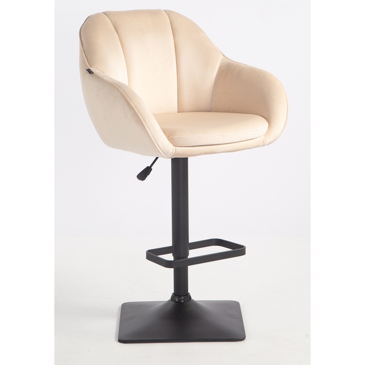 Votana HR2055KW Krémszínű modern velúr szék fekete lábbal