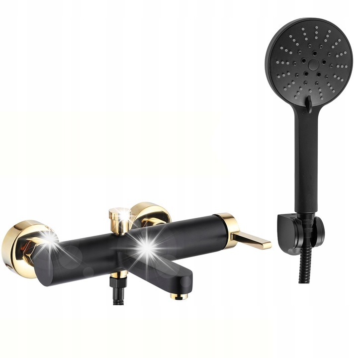 Baterie wannowa REA POLO, finisaj aurit, 15cm, 240x85mm, set complet