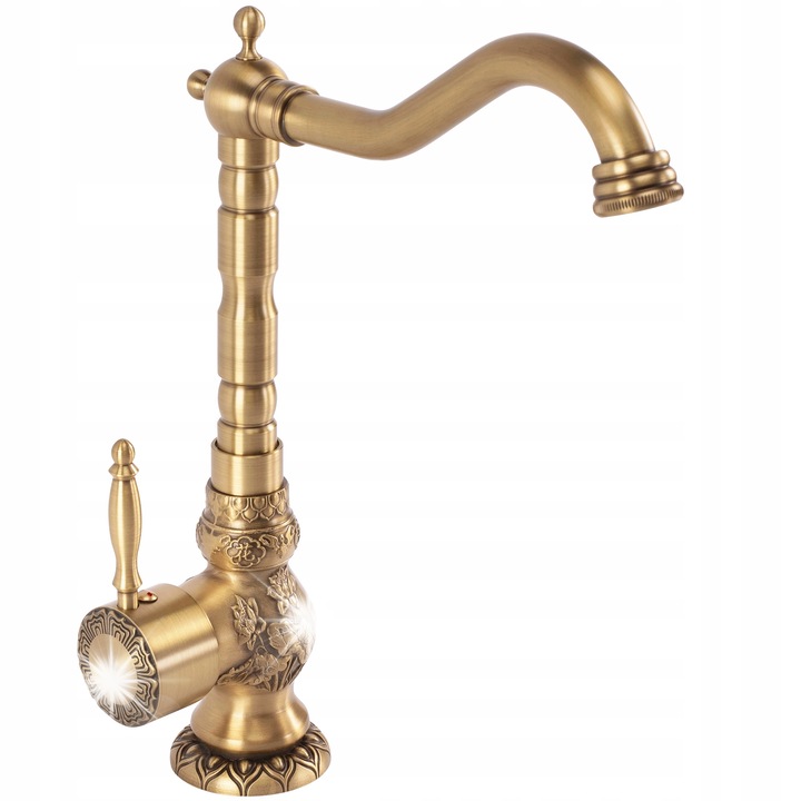Rea Venice Antic Bronzo mosdó csaptelep, 320mm, 180mm, forgatható, 50cm tömlővel