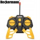 Багер с дистанционно управление Heckermann, 9,2x30,5x13 см, 2 батерии, звукови ефекти и LED светлини