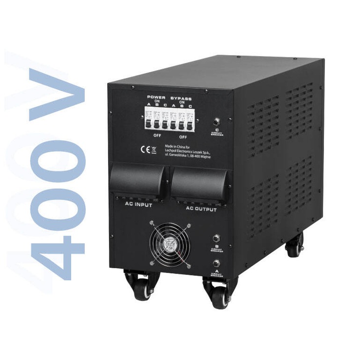 Stabilizator servomotor Kemot trifazat 25kVA, 230V +/-3%, cu funcție DELAY, utilizare în interior/exterior