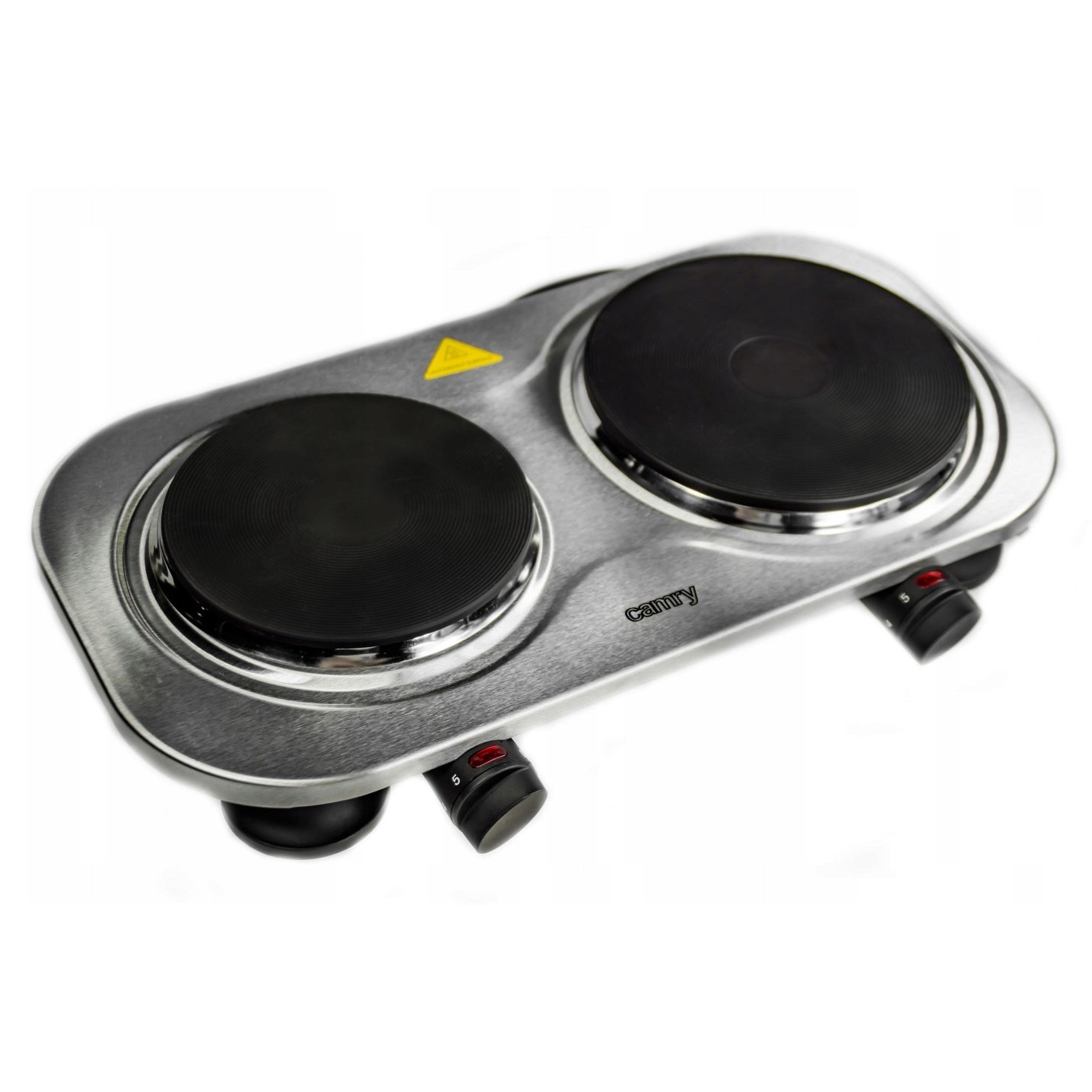 Aragaz electric Camry CR 6511, 2 zone, inox, negru, 90x300x500mm