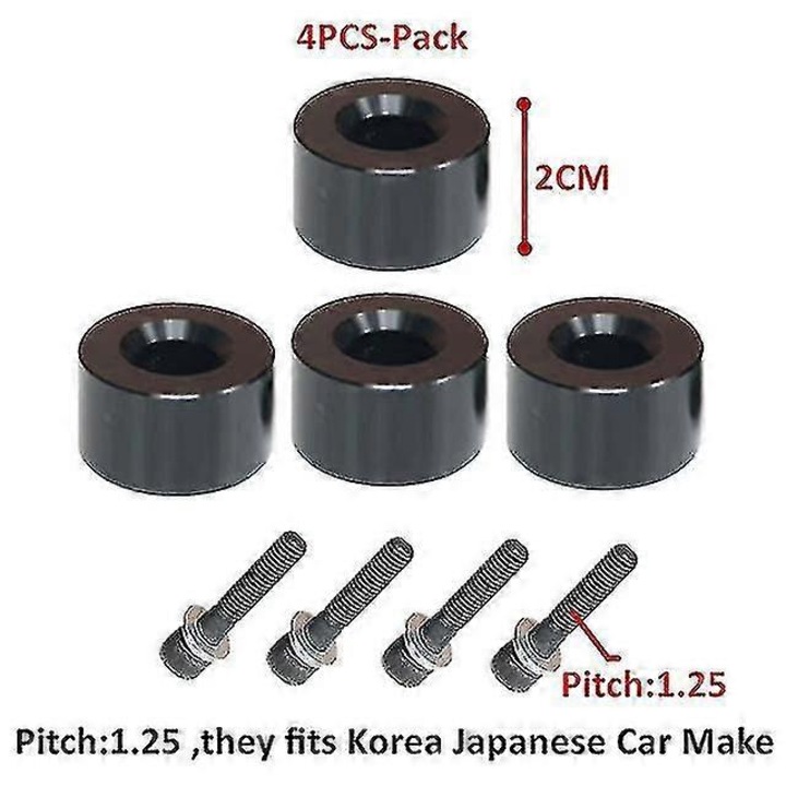 Комплект 4 броя подложки за повдигане на столчета за кола Jaycreer, 2CM, аксесоари за тунинг на автомобили