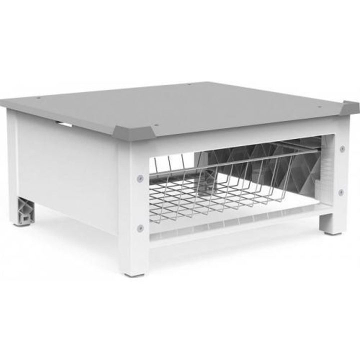 Bază pentru depozitare Meliconi, alb, 250kg, 31cm înălțime, 4 picioare reglabile