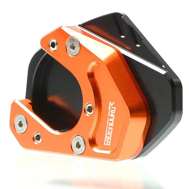 Placa de extindere kickstand pentru motocicleta KTM 690 Enduro R, aluminiu, portocalie
