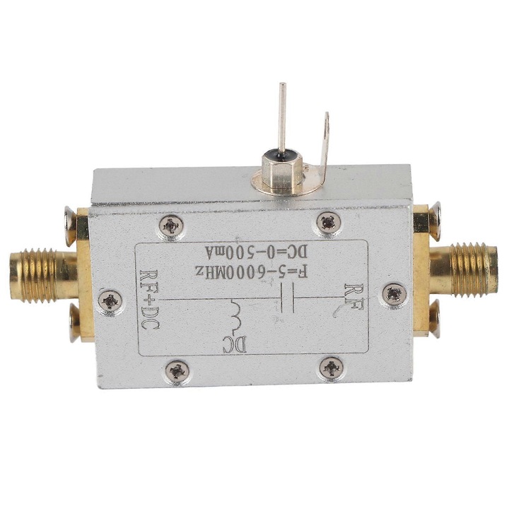 Blocare RF DC, 5-6000MHz, aliaj de aluminiu, 50 ohm