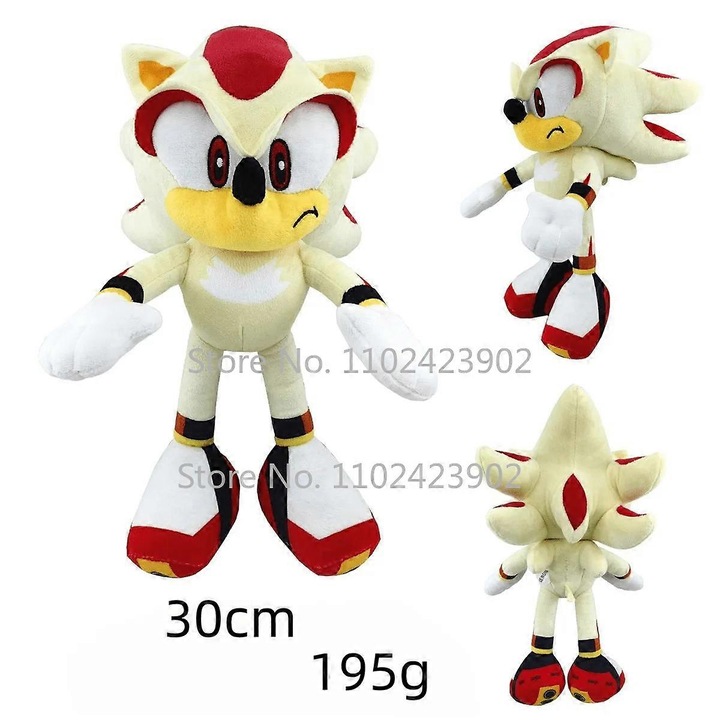 Jucarie de plus Sonic, 25-30cm, umplutura din bumbac, unisex
