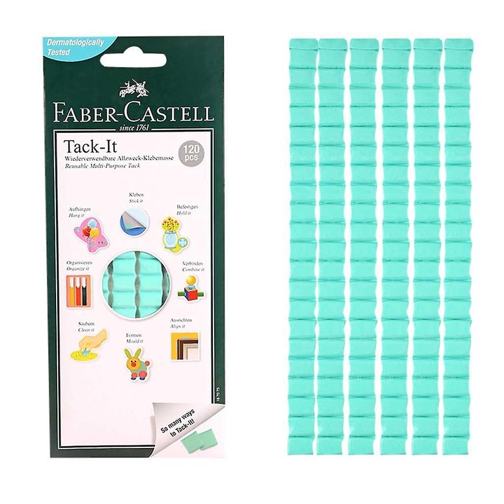 Adeziv reutilizabil, 75g, gri, set 120 bucati