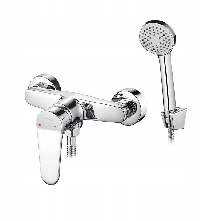 Falra szerelhető zuhanycsaptelep, Kuchinox, króm, 150cm