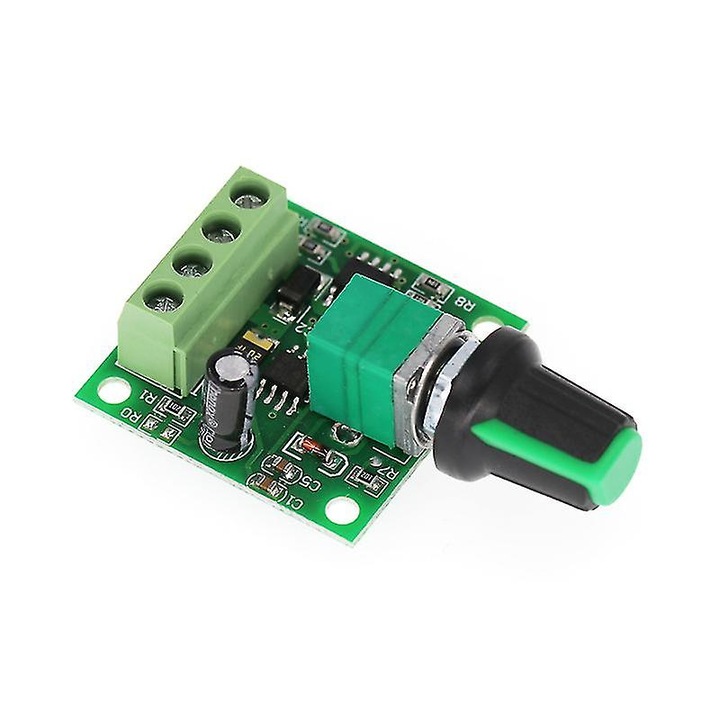 Regulator de viteza motor DC 1803BK, 1.8V-15V, 2A, 32x32x14mm