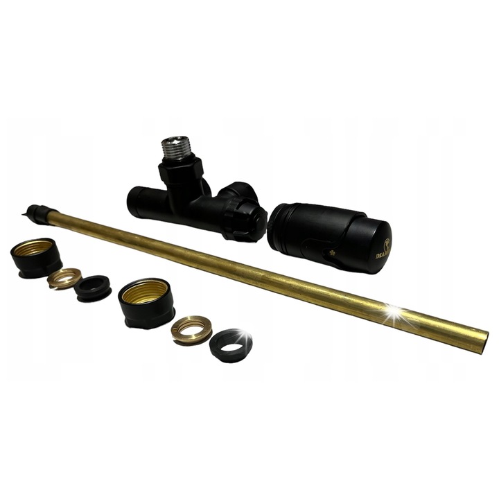 Set termostatic pentru calorifer, Diamond, 1/2", PEX 16mm, cupru 15mm, 6-28°C, 120°C max.