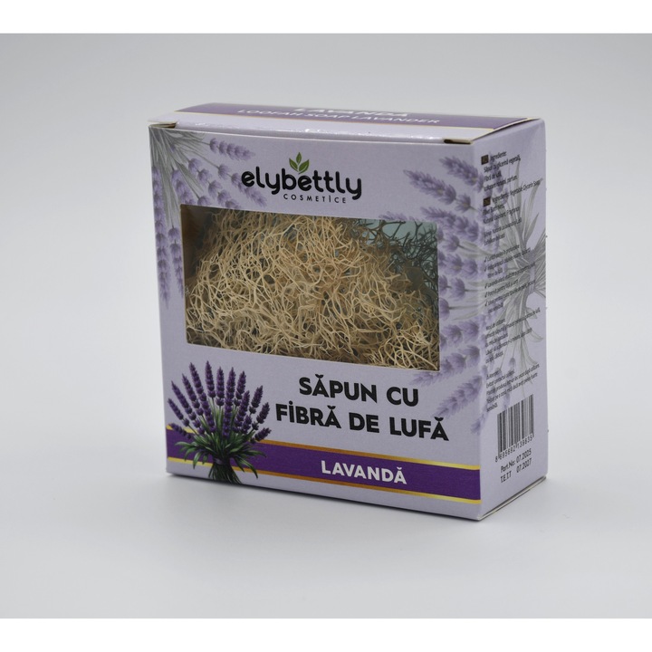 Натурален сапун Elybettly с влакна от луфа Лавандула 100 гр