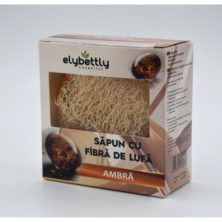 Натурален сапун Elybettly с влакна от луфа Амбра 100 гр