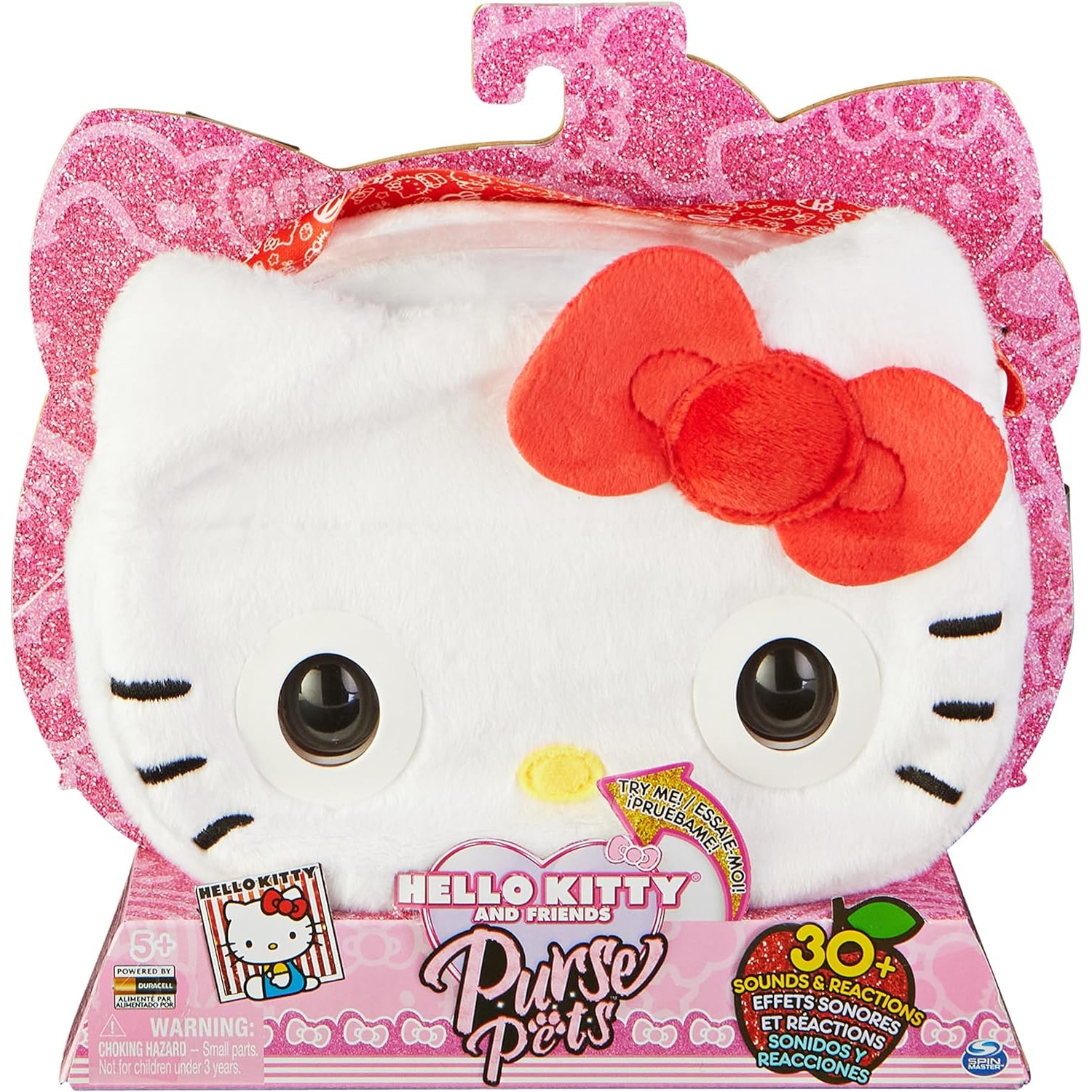 Geanta interactiva Spin Master, model Hello Kitty, cu sunete si