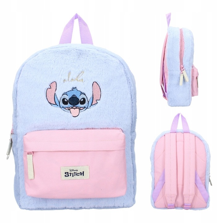 Rucsac Pentru Copii, Vadobag, Material Moale, Bretele Ajustabile, Fermoar, Calitate Superioara, Utilizare Sigura, Motiv Stitch, 33 x 23 x 9 cm, Multicolor