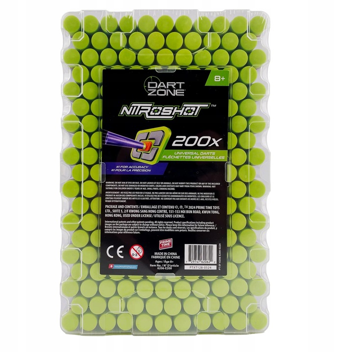 Set 200 sageti Dart Zone Nitroshot, precizie mare, distanta lunga, 8+