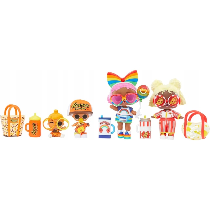 Set Papusi L.O.L. Surprise Mini Sweets, 7 surprize, culori diverse, 3+ ani