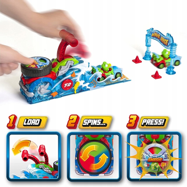 T-RACERS Wave Race Challenge, Magicbox, set cu vehicul si sofer, culori multiple