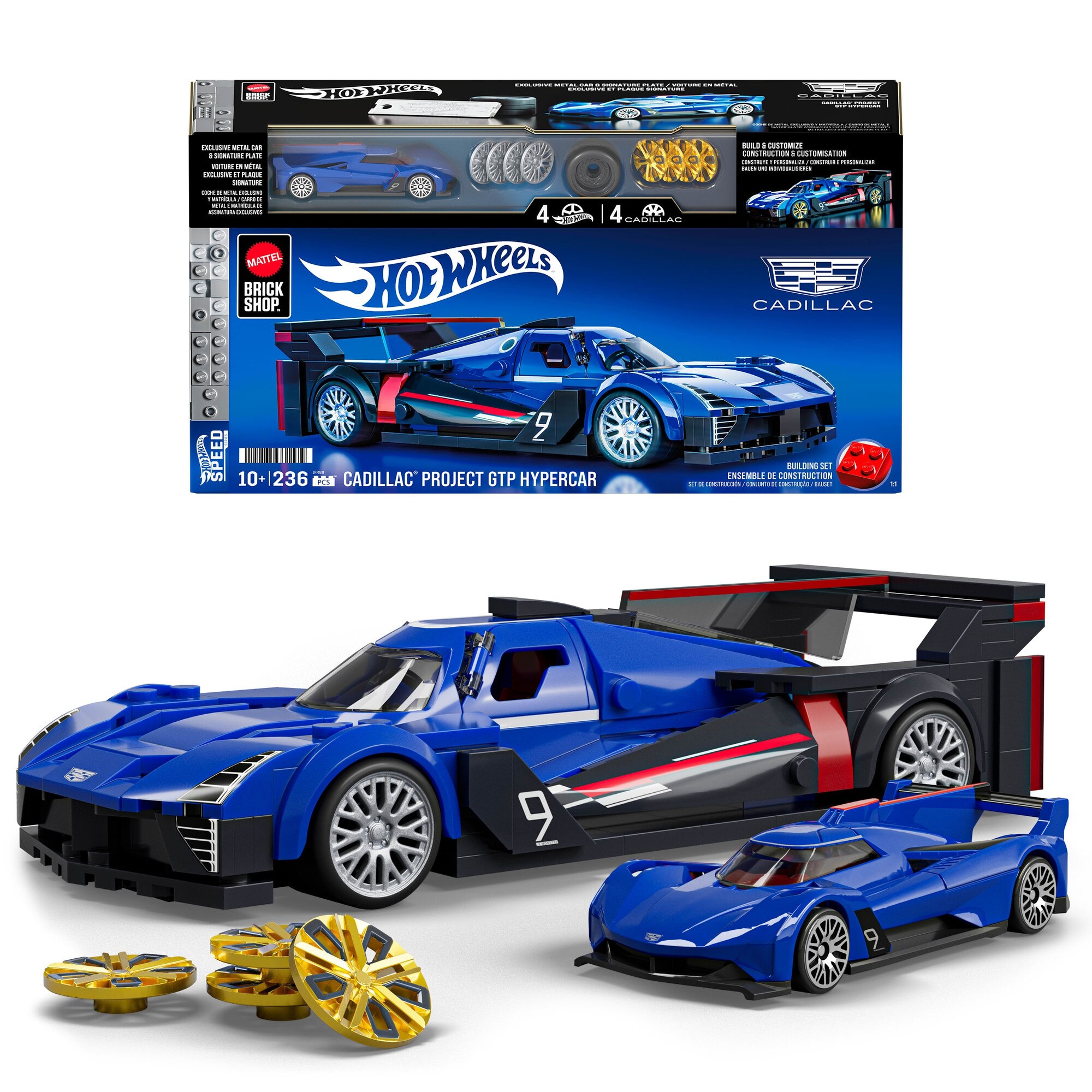 Set de constructie Cadillac Project GTP Hypercar, Mattel, 236
