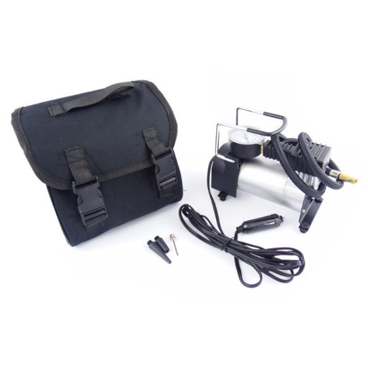 Compresor auto DBautomotive 150 PSI, 12V, 35L/min, 240cm cablu, 3 capete, geanta de depozitare