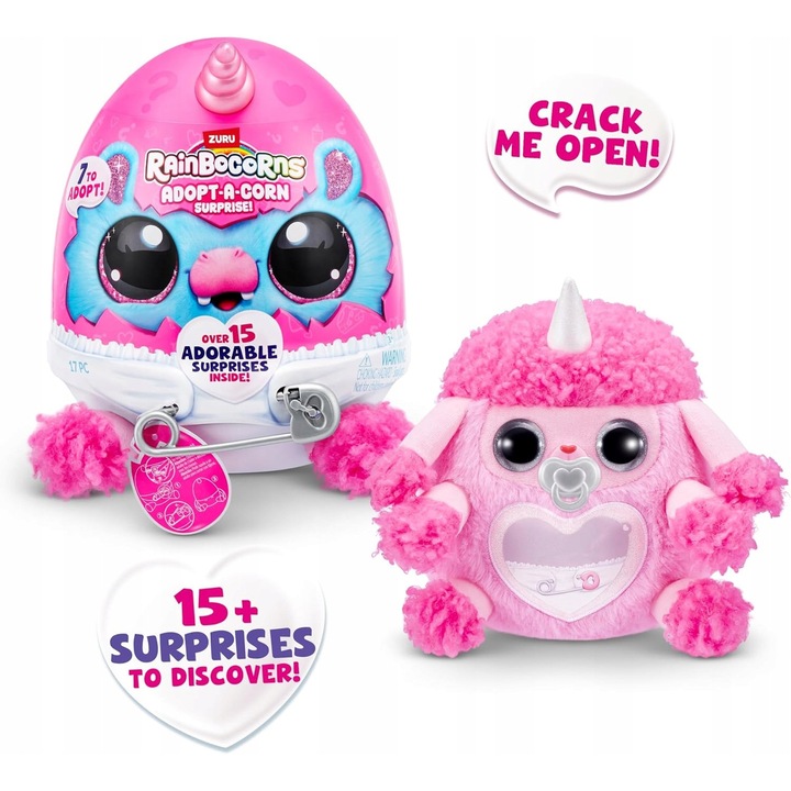 Jucarie Rainbocorns Adopt-A-Corn, roz