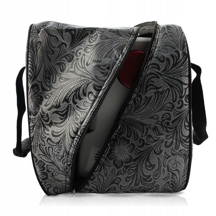 Geanta pentru masina de cusut, Lucznik, design elegant, 3 buzunare, negru, dimensiuni mari