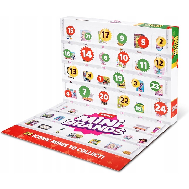 Mini Calendar Advent, set 24 figurine, 4 figurine exclusive, multicolor, 3+ ani