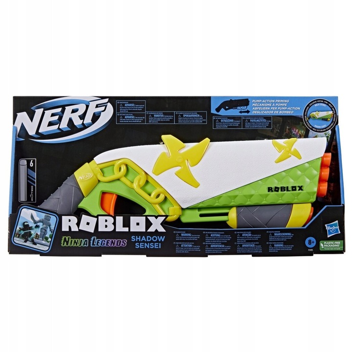 Nerf Roblox Ninja Legends Shadow Sensei pisztoly, elektronikus készlet, 6 Elite nyíl + 30 nyíl, 20m