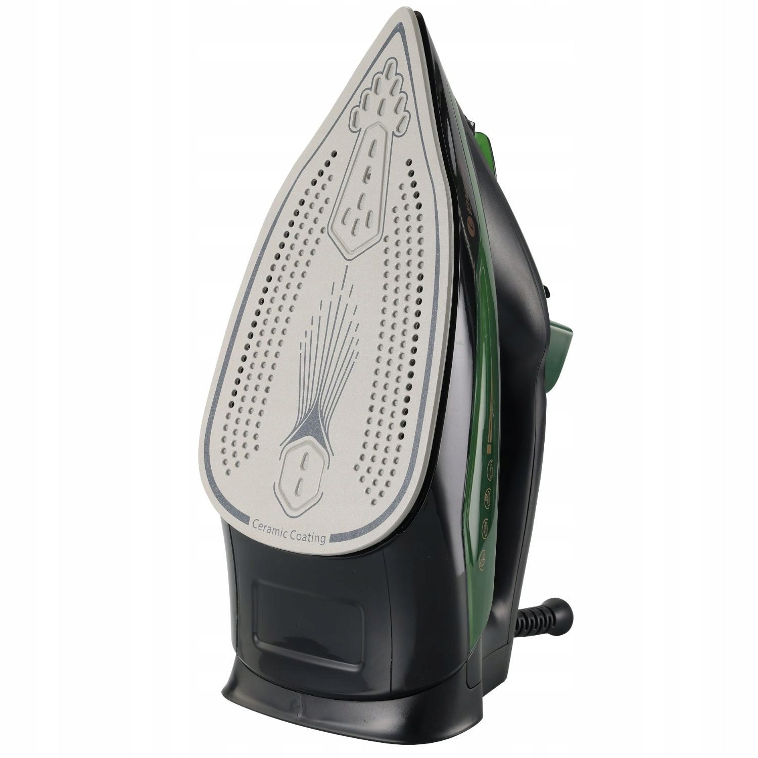 Fier de calcat cu abur Lucznik SI-3000, 3000W, ceramica, 126 g/min, verde avocado, 400 ml