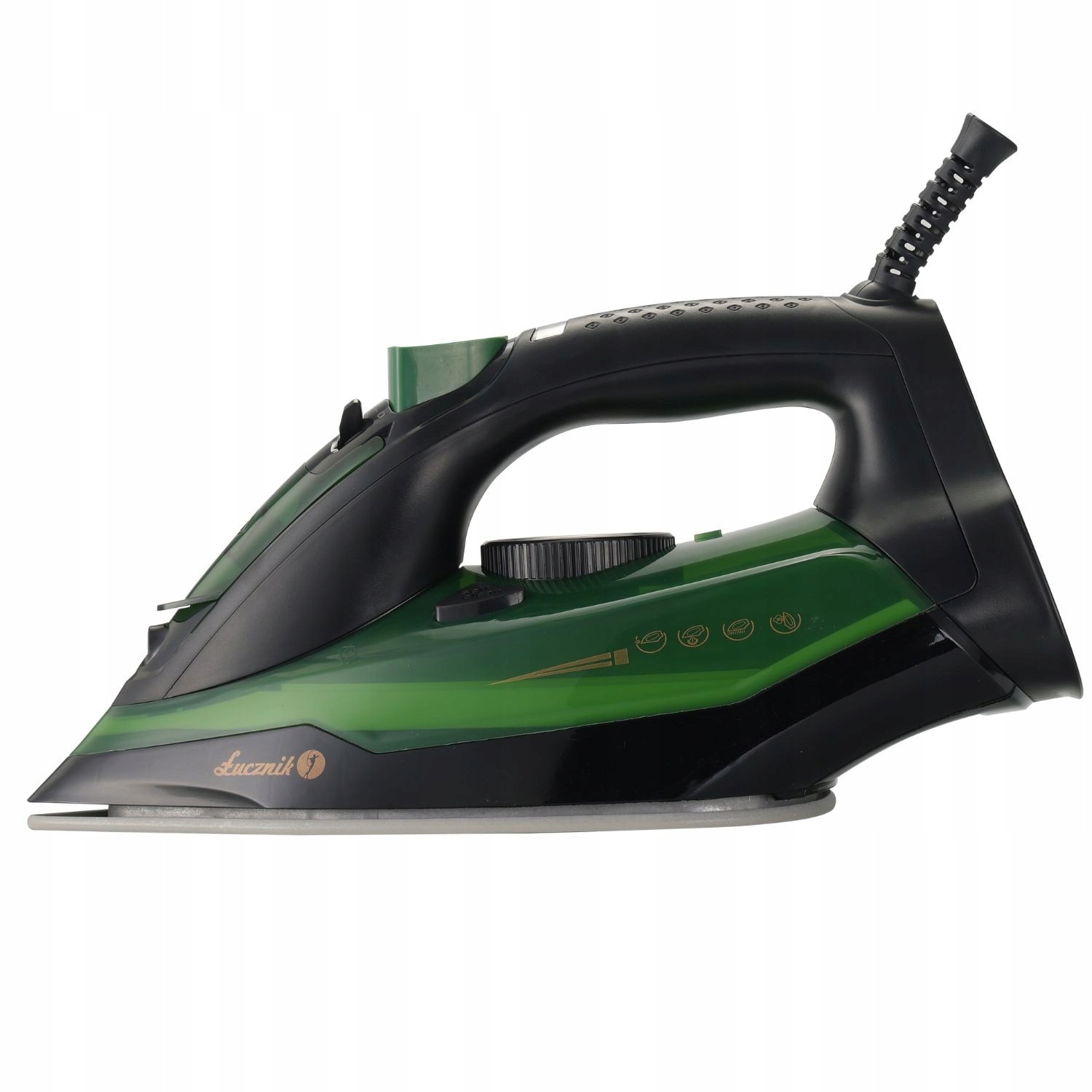Fier de calcat cu abur Lucznik SI-3000, 3000W, ceramica, 126 g/min, verde avocado, 400 ml