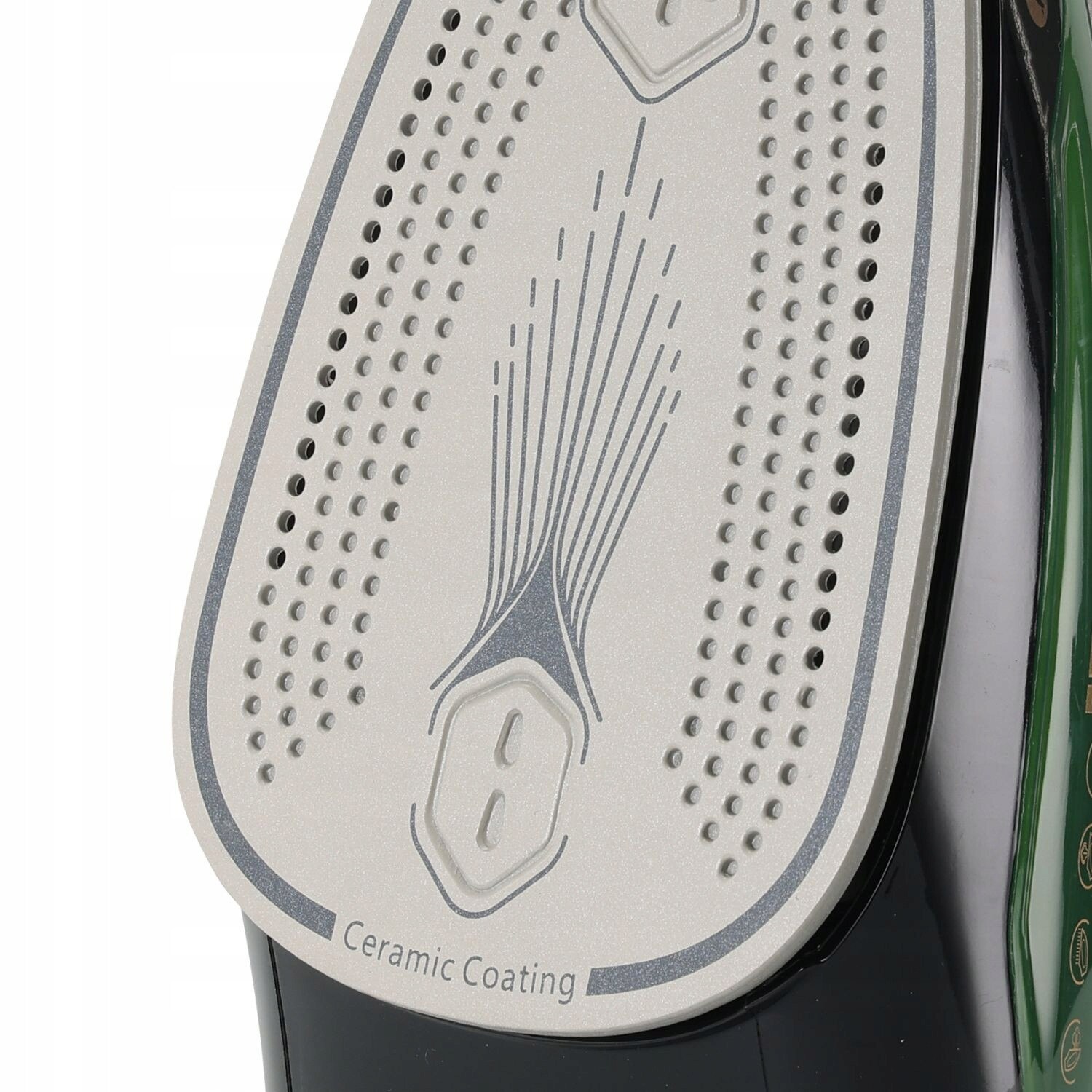 Fier de calcat cu abur Lucznik SI-3000, 3000W, ceramica, 126 g/min, verde avocado, 400 ml
