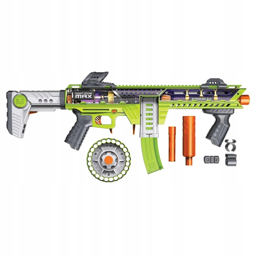 DARTMAX 40g BK & TR UP-WEIGHT セット Rifle de jucarie Dart Zone Max Nitroshot+ Stryker 2.0, 200 FPS, 12