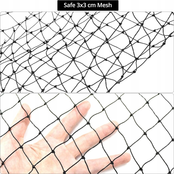 Plasa de protectie pentru pisici, 10x3m, montaj usor, rezistenta la UV, set complet cu accesorii