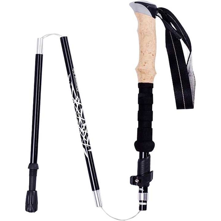 Bete trekking pliabile, suport echilibrat, usoare, 110x130cm, multicolor, set de 1 bucata