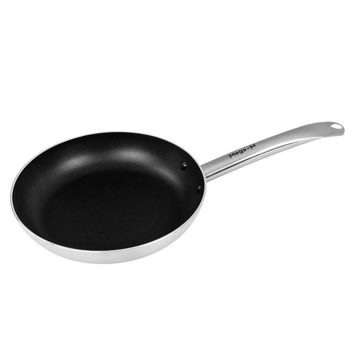 Mega-M serpenyő, alumínium, 24 cm, tapadásmentes, kerek, minden típusú főzőlaphoz