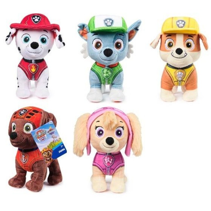 Плюшена играчка, Spin Master, Зума, 18 см, многоцветен