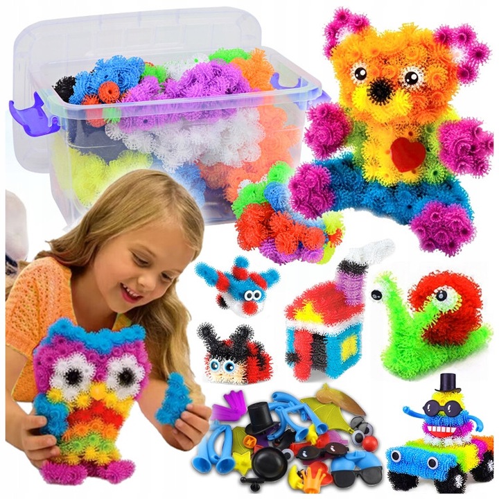 Set de constructie ARSA GO, 800 blocuri colorate, 36 accesorii, multicolor, 22x18x14cm