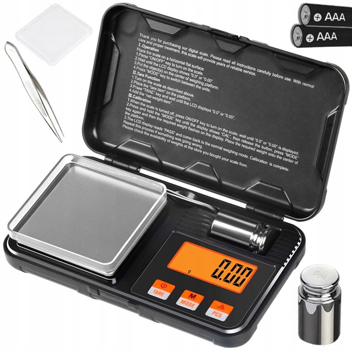 Cantar de bucatarie ARSA GO, 200g/0,01g, LCD, negru, 14x8,5x2,3cm