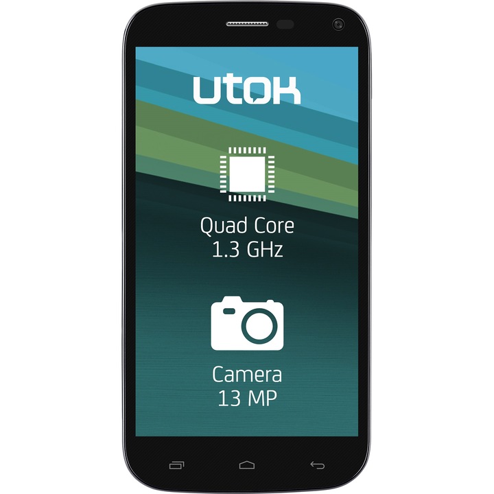Telefon mobil UTOK 500QHD Deluxe Edition, Dual SIM, 8GB, Black