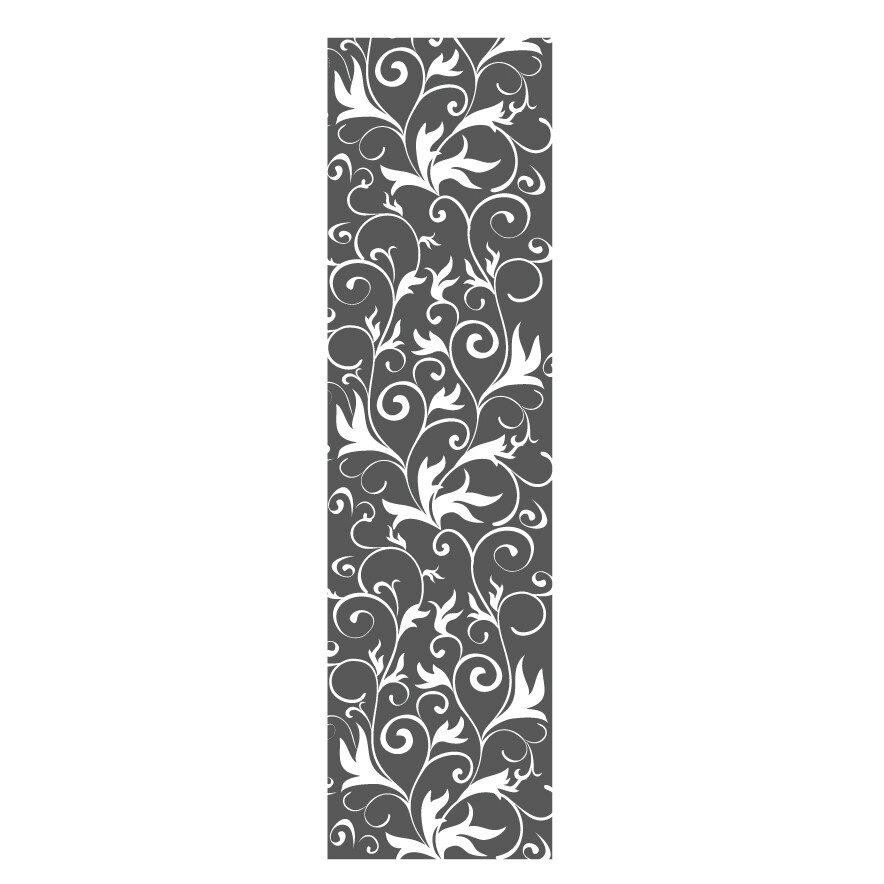 Sticker de perete Stickero Coloana Florala, Gri inchis, 50x181 cm