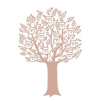 Sticker de perete Stickero Copacul familiei, Maro deschis, 100x140 cm Sticker de perete Stickero Copacul familiei, Maro deschis, 100x140 cm