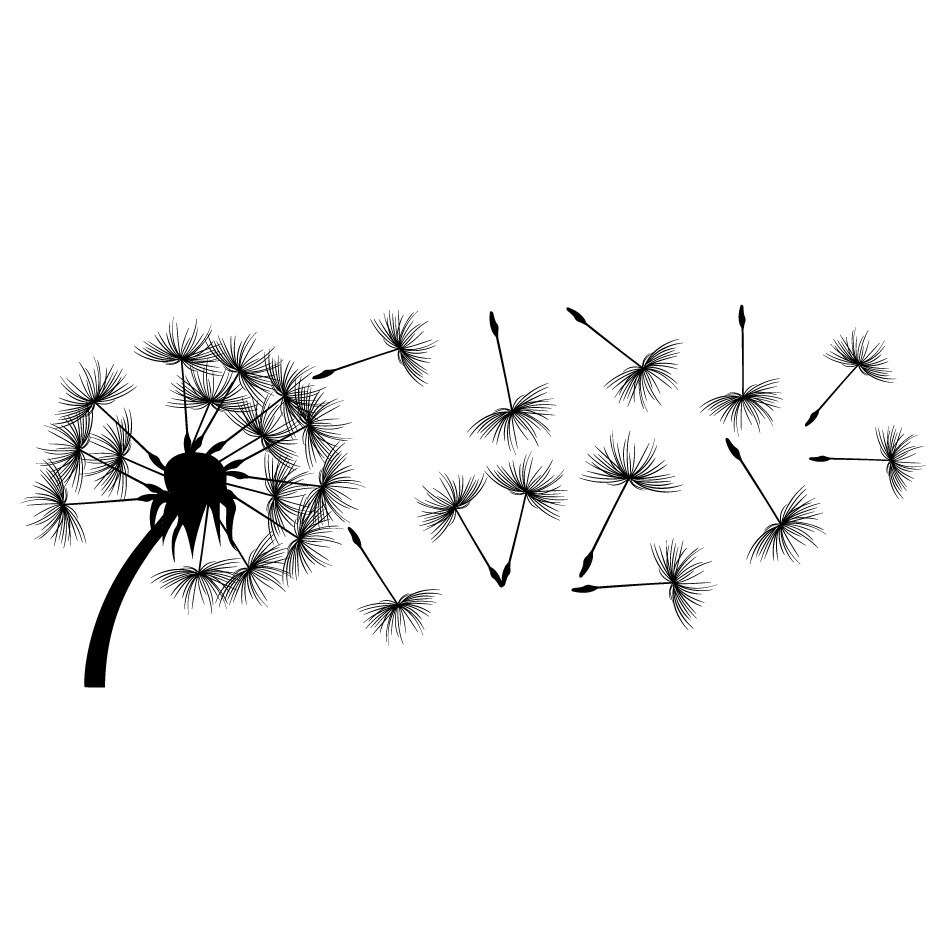 Papadie - sticker decorativ Stickero, Negru, 200x85 cm