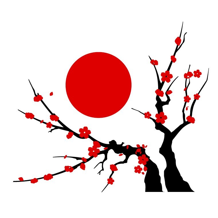 Crengute de cires - sticker decorativ Stickero, Negru cu Rosu deschis, 135x116 cm