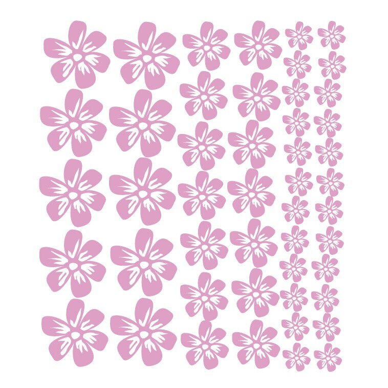 Sticker decorativ Stickero Floricele, Lila, 60x60 cm
