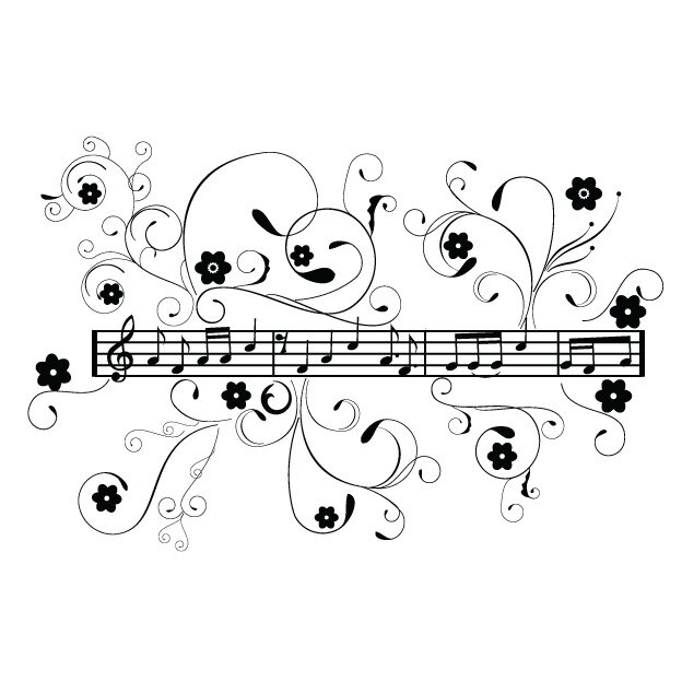 Sticker decorativ Stickero Portativ Inflorit, Negru, 60x99 cm